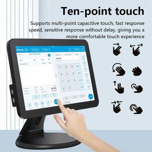 Ordenador de sistema POS todo en uno de 15,6 pulgadas con pantalla táctil Android para software minorista en caja registradora de tienda de restaurante