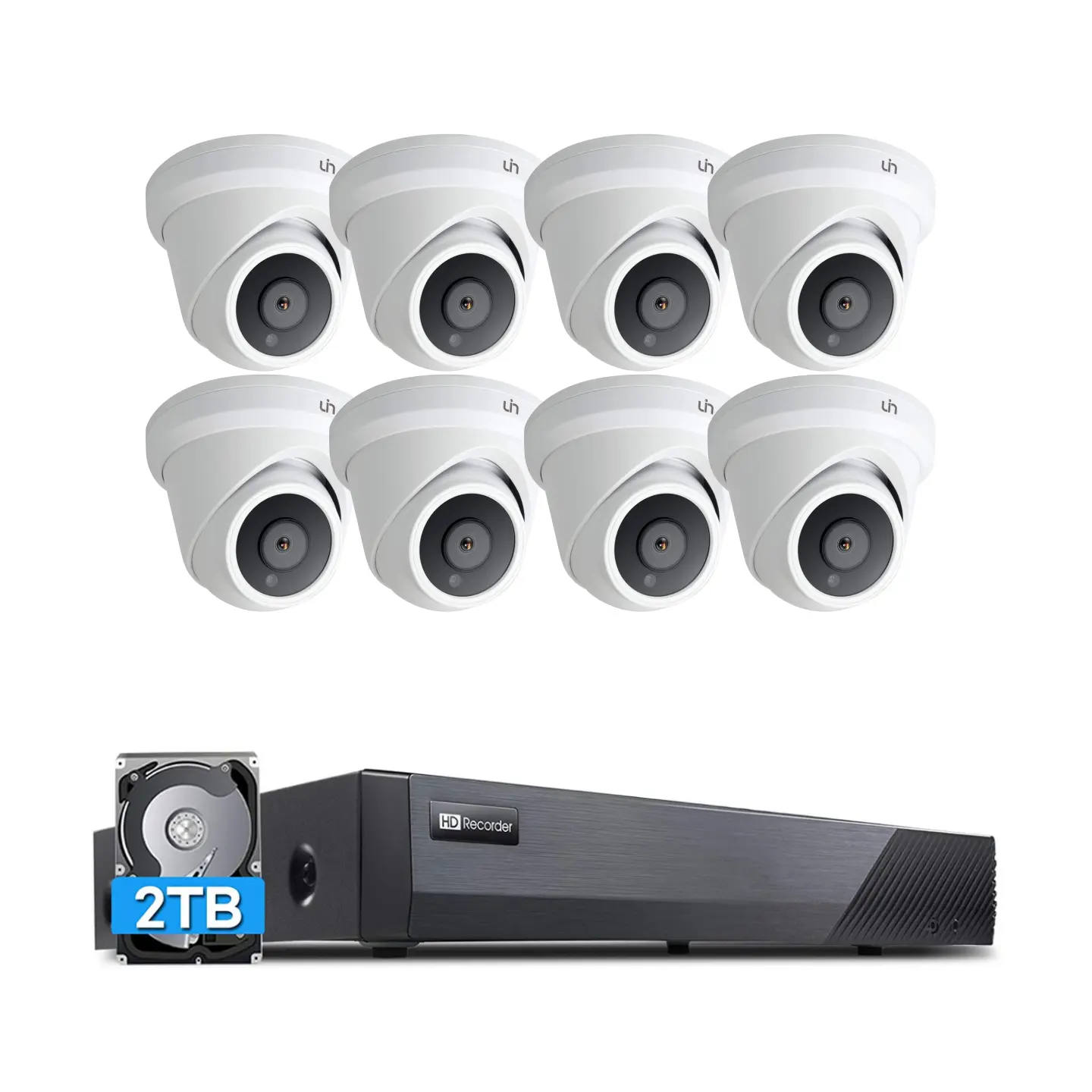 16ch 4k 8mp Poe Ip Nvr 5mp Hd Smart H.265 rilevamento di veicoli umani Poe Ip Security Camera System Set kit