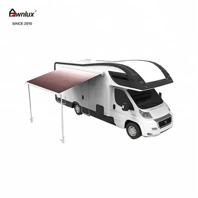 Awnlux ที่กําหนดเองกลางแจ้งควบคุมมอเตอร์รถพ่วง Motorhome RV คาราวานรถตู้ออกค่ายเต็มกันสาดเทปคาสเซ็ต