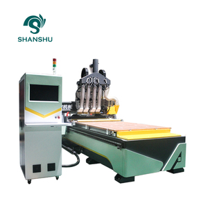 Enrutador anidado Cnc CE de 4x8 pies, puertas de maquinaria para hacer muebles de madera, máquina Cnc 1325, enrutador de madera Atc con sierra