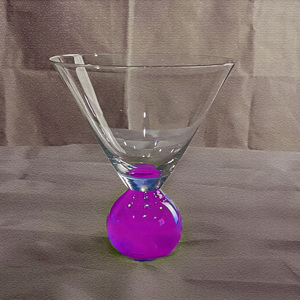<strong>Blue</strong> Colored Ball Base <strong>Cocktail</strong> Glass Customized Stemless Martini Drinking Glass Bar Party Martini Glass With Balling Bottom - Product Image 3
