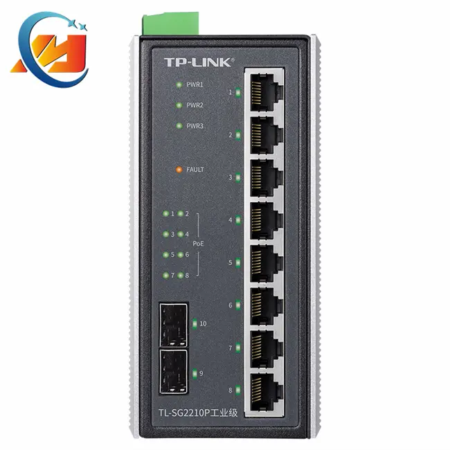 TP-LINKTL-SG2210P Промышленный Коммутатор Ethernet PoE, 8 Гб (PoE)+ 2sfp одиночный порт POE выход 30 Вт Переключатель Промышленного Управления