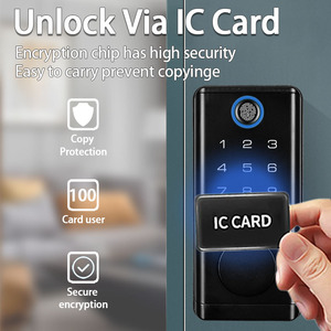 3-punkt-türschloss mit tastatur heim intelligentes steppverschlussverschluss fingerabdrucke eigenmarke schlüssellos eingangs-türschlösser - Product Image 4