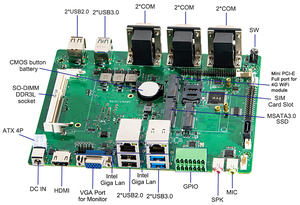 3MB Cache Intel Core I3-7130U Mini PC 32GB D4 6COM doppio Display Desktop Computer silenzioso industriale Mini PC con GPIO - Product Image 2