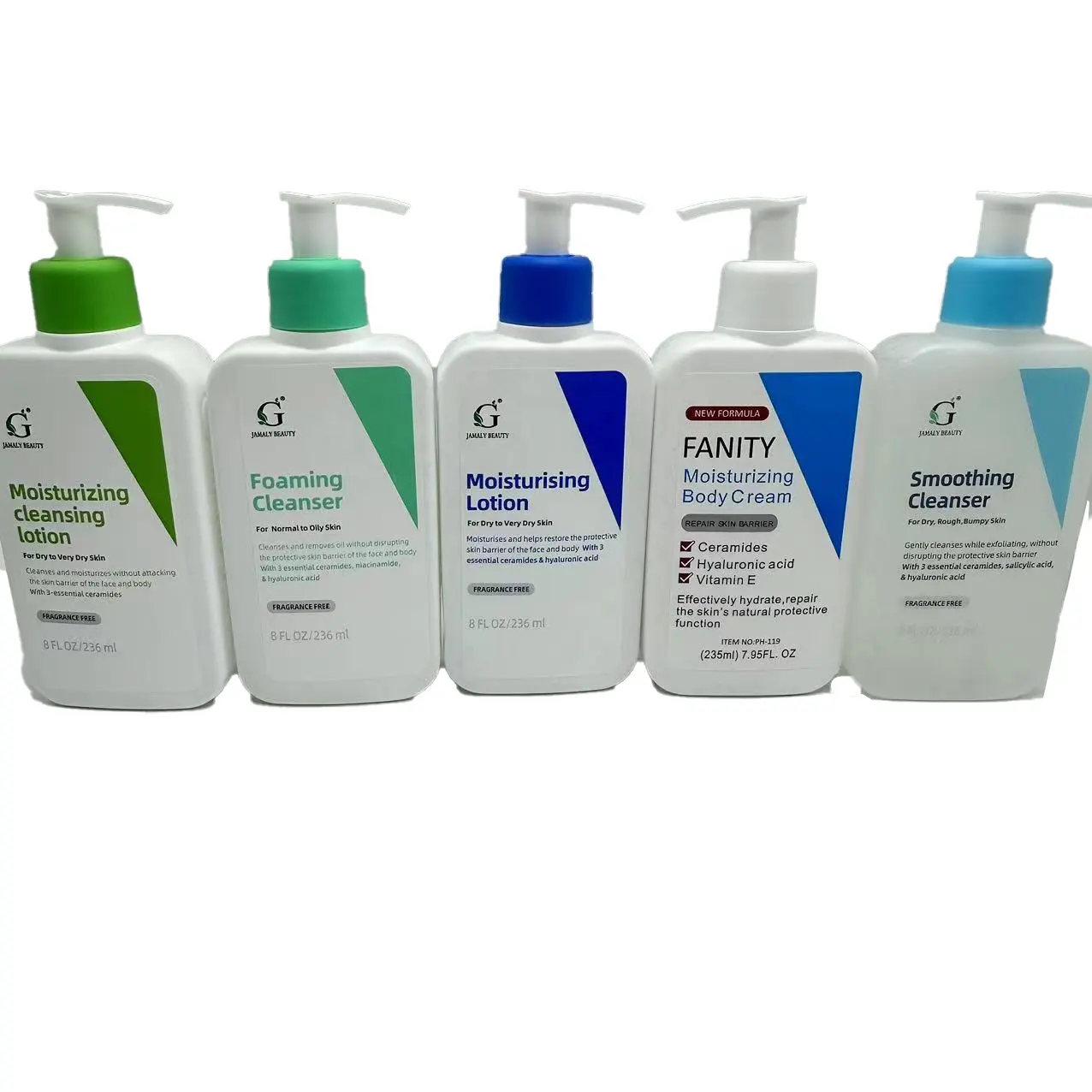 Fábrica al por mayor de marca privada 236ml cuatro tipos de limpiador hidratante empaquetado y loción corporal
