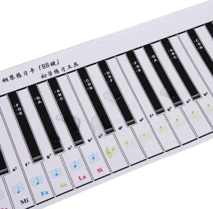 Adesivi per tastiera per pianoforte con Logo personalizzato per 37/49/54/61/88 tasti adesivi per tasti per pianoforte rimovibili per bambini principianti