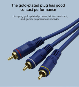 AV kablosu 3 RCA erkek tak RCA Stereo ses Video erkek AUX kablosu TV, bilgisayar, kamera, DVD OYNATICI, güç amplifikatörü, vb - Product Image 3