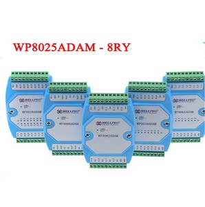 WP8025ADAM Módulo de relé 8 vías Normalmente abierto MODBUS RTU RS485 Comunicación WP8025ADAM - Product Image 3