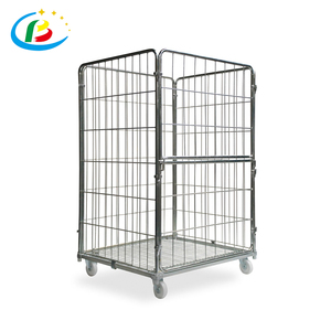 Foldable Industrial High Quality Heavy Duty Warehouse Cargo Storage <strong>Nesting</strong> Supermarket Material Handling Roll Trolley - Product Image 2