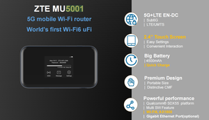 ZTE MU5001 Entsperrter 5G Mobile WiFi6 AX1800 Drahtloser Hoch geschwindigkeit router 5G 4G LTE Cat19 mit 4500mAh Batterie unterstützung 32 Benutzer - Product Image 4