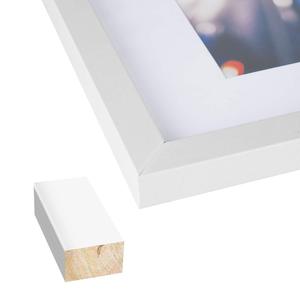 8x8相框白色展示相框实木带垫木质方形相框 - Product Image 5