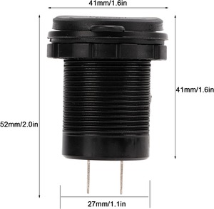 Auto <strong>USB</strong> Power Socket, TPYE CQC3.0 Modified Car High Current Dual Port <strong>Output</strong> for Motorboat for 12-24V <strong>Input</strong> for RV - Product Image 5