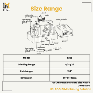 高性能通用钻头磨刀机电动工具机和钻头磨床 - Product Image 3