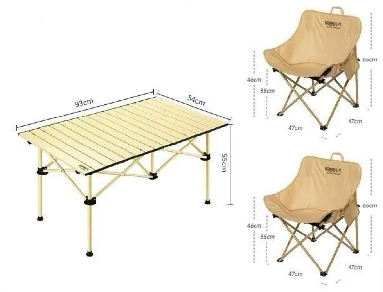 2 sillas con mesa intermedia