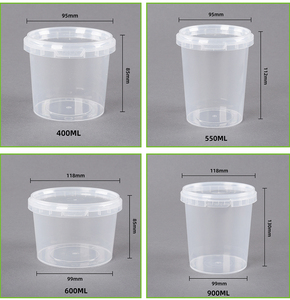 OEM ODM-cerradura de seguridad desechable, transparente, redonda, apilable, desechable, plástico pp, deli, contenedor con tapa - Product Image 4