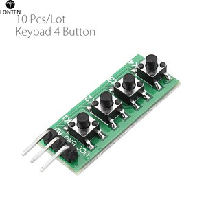 Ardumega2560 için Lonten 10 adet/grup tuş takımı 4 düğme anahtar modülü anahtarı klavye MEGA2560 Breadboard