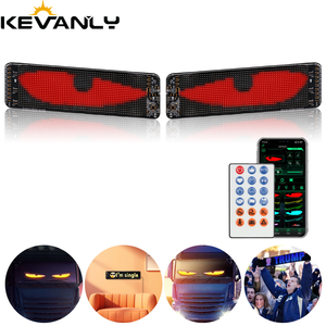 96*20 64*20 araba Led matris piksel paneli Diy RGB App + uzaktan kumanda programlanabilir şeytan göz gösterge ışığı animasyonlu gözler için kamyon - Product Image 3