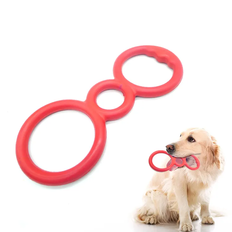 Pet Interactive Chewing Toy Rubber Ring Tug Toy Dog Aggressive Molar Dog Chew Tug Toy