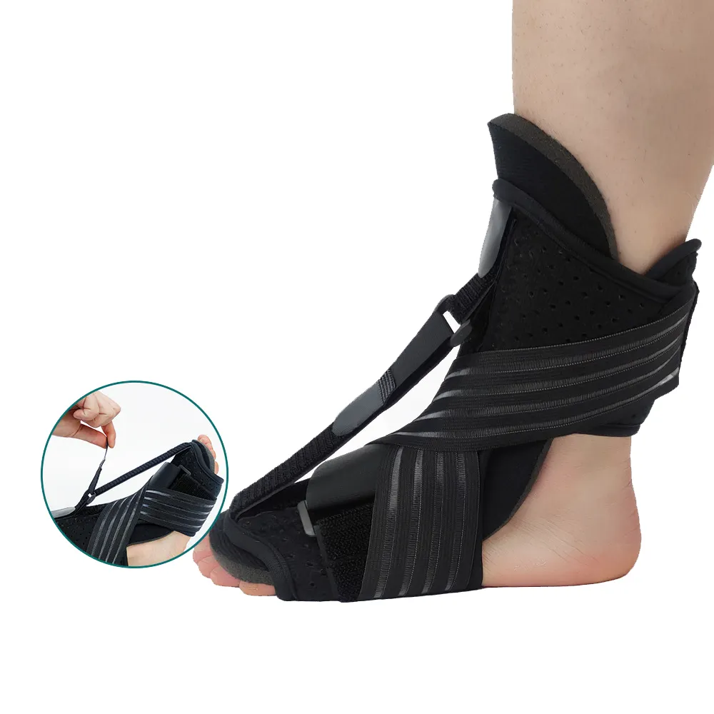 Suporte ajustável para tornozelo, cinta para ortopedia, traço estabilizador para flexão e flexão do pé, traço para traqueíte plantar, acidente vascular cerebral, lesão esportiva, fratura