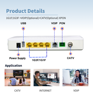 Thiết bị sợi quang <span class=keywords><strong>Modem</strong></span> số lượng lớn bán buôn FTTH xpon onu 1ge + 3fe + VoIP + CATV cáp TV không dây ban nhạc duy nhất ONT - Product Image 6