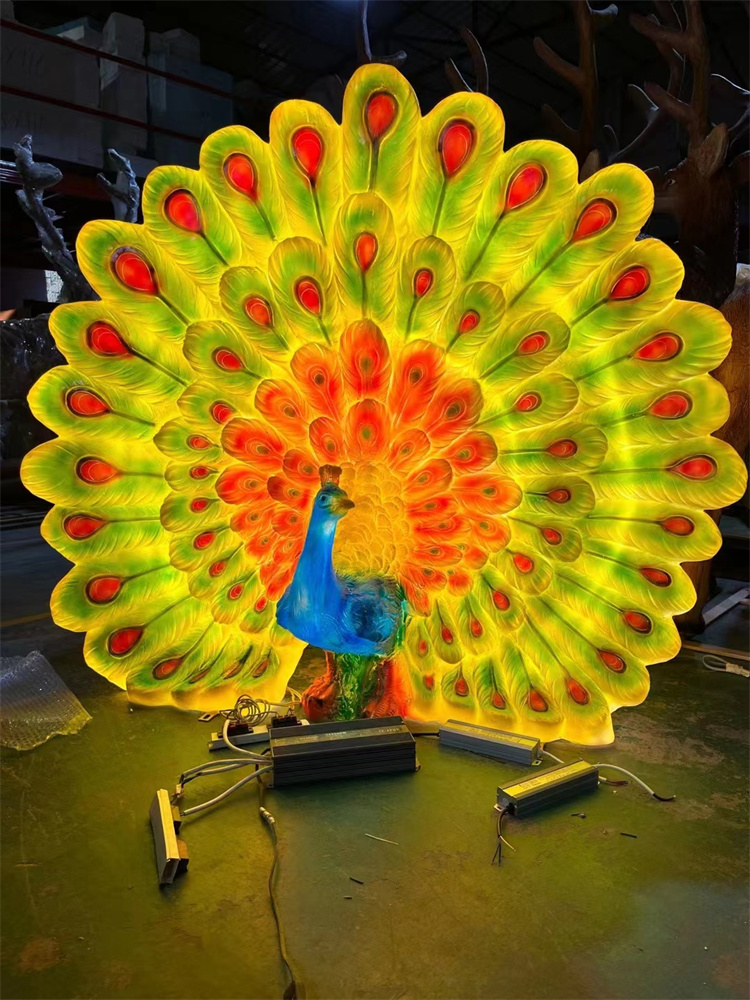 100W yellow peacock 142*45*132cm