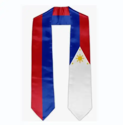 Lenço de estilo tricotado com bandeira leve 8"x60" das Filipinas, de alta qualidade