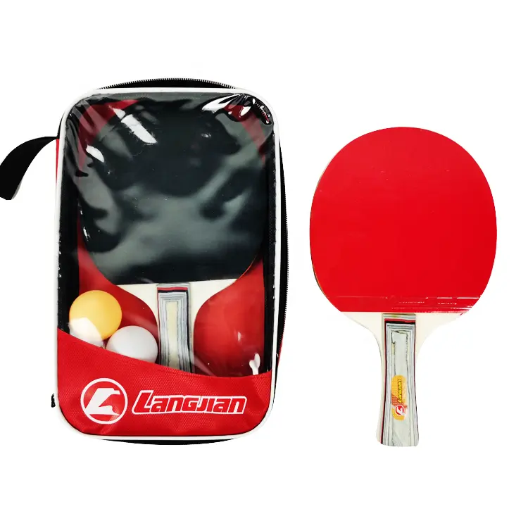 Fournisseur très vendu Ensemble de raquettes Raquettes de table de ping-pong professionnelles Ensemble de tennis de table de haute qualité avec pagaies et balles