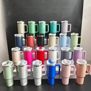 Özel Logo ile OEM 2.0 paslanmaz çelik seyahat tipi kupa 40 Oz termos kupa kolu toptan Stan kupası vakumlu şişe teknolojisi - Product Image 1