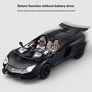 Cabrio spor araba 1:32 Diecast Metal Model ses ve ışık geri çekin oyuncak tekerlekler hediye ile çocuk ölçekli Model arabalar için - Product Image 2
