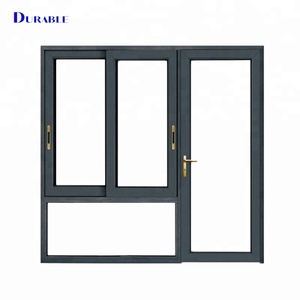 Kasırga darbe pencereler çift camlı alüminyum çerçeve yalıtım temperli ev ev sürgülü pencereler 3 parça sürgülü pencere - Product Image 4