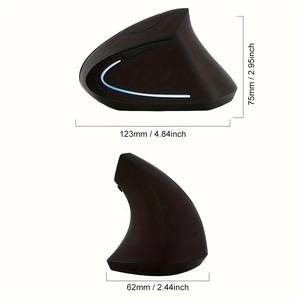 Беспроводная мышь Вертикальная игровая Usb-мышь Эргономичный дизайн 6 кнопок 3 регулируемые оптические 2,4G DPI - Product Image 1