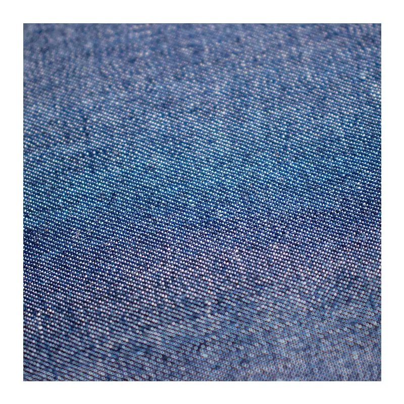 Organic Cotton Fabric Denim 85% Cotton 15% Polyester Lyocell Pastel Knitted Denim Stock Stretch Jeans Fabric Material