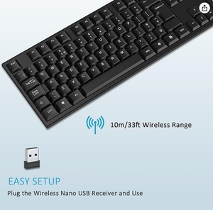 经济实用的2.4G无线USB键盘定制家庭办公室或商务用途