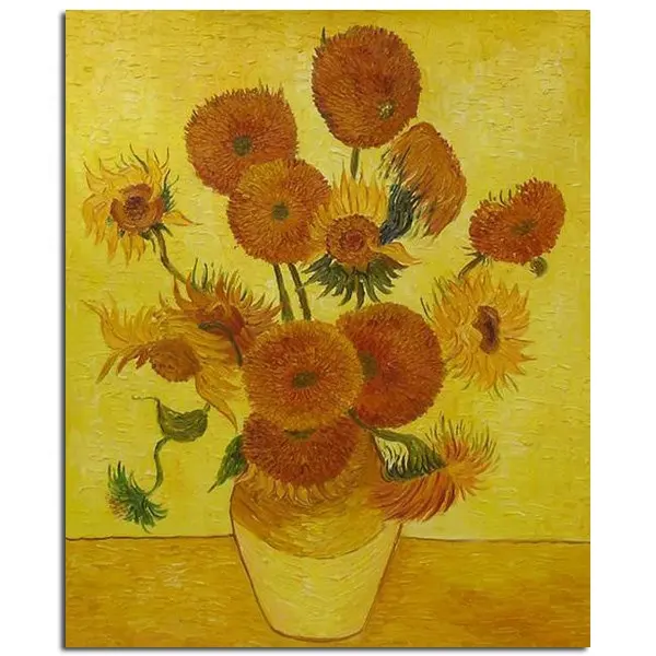 Peinture sur pot de tournesol, art célèbre, modèles van gogh, 1 pièce