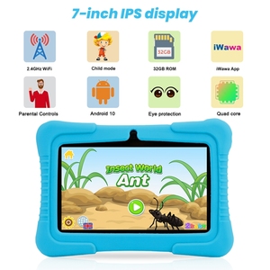 ポータブルキッドタブレット7インチ、2GB 32GB、Android 10 Allwinner A100クアッドコアCPUサポートペアレンタルコントロールGooglePlay