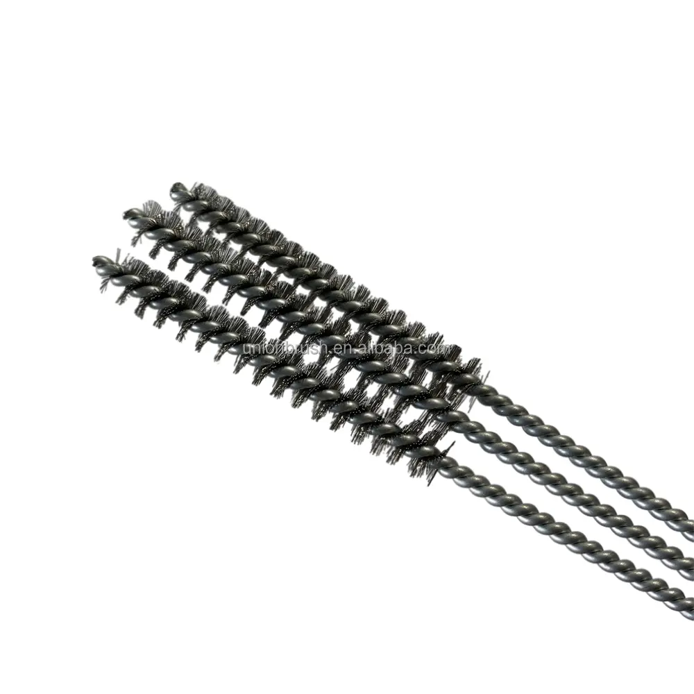 Escovas de tubo de aço inoxidável para rebarbação de arame de aço/tubulação de fio de cobre/escova de tubulação