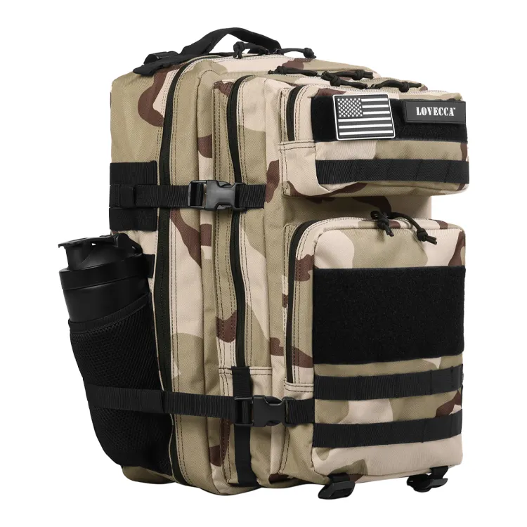 Borsa da palestra tattica personalizzata 900D Oxford borsa da Trekking per Fitness Molle zaino tattico 25L 45L