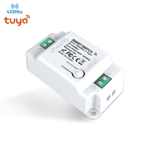 Tuya Control remoto 1 Gang interruptor de luz inteligente disyuntores Wifi inalámbrico 433MHz automatización del hogar Alexa módulo de relé de voz - Product Image 1