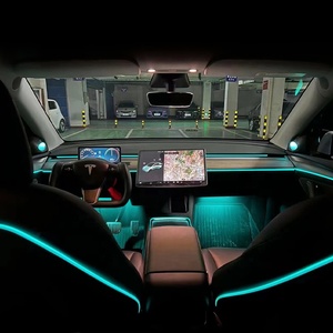 Factory New Car Interior <strong>LED</strong> Lighting System Accessories <strong>RGB</strong> 128 Color <strong>Led</strong> Light Car Ambient Light Kit for Tesla Model 3/Y - Product Image 3