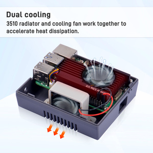 GeeekPi Game 5Pi NES 5Pi Style Case Kit ABS 3510 Ventilador de refrigeración funcional Disipadores de calor Destornilladores para Raspberry Pi 5