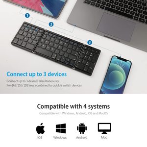Nuevos accesorios de computadora, teclado portátil para juegos para tableta iPad, teclado numérico, Mini teclado inalámbrico plegable recargable