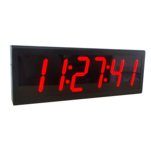 4 "X 6 цифр, часы NTP PoE для украшения дома, синхронизированный сервер сетевого времени, автоматический сброс DST, черный металлический корпус - Product Image 1