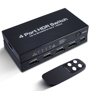 SYONG 8K HDMI 2,1 Switch 4 en 1 Out, Switch HDMI de 4 puertos con control remoto, 4K @ 120Hz HDMI Switcher Selector 4x1 switch HDMI - Product Image 2
