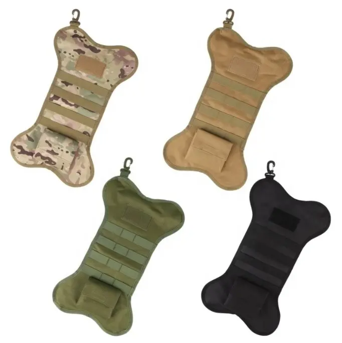 Amazon Hot Xmas Military Storage Pouch Holder Dog Bone Sock Tactical Christmas Pet Dog Stockings