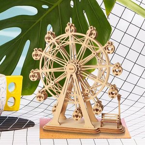 Robotime Rolifeお問い合わせミニチュアキッズおもちゃTG401DIYフェリスホイールモデルキット<span class=keywords><strong>3D</strong></span>木製パズルが9% オフ
