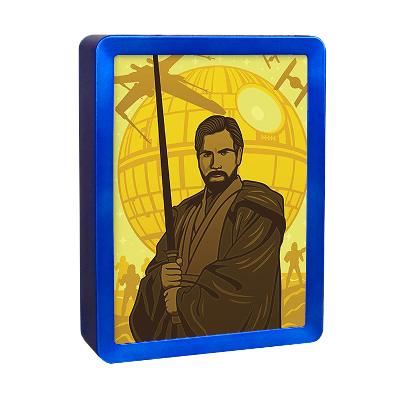 Blue frame+yellow light