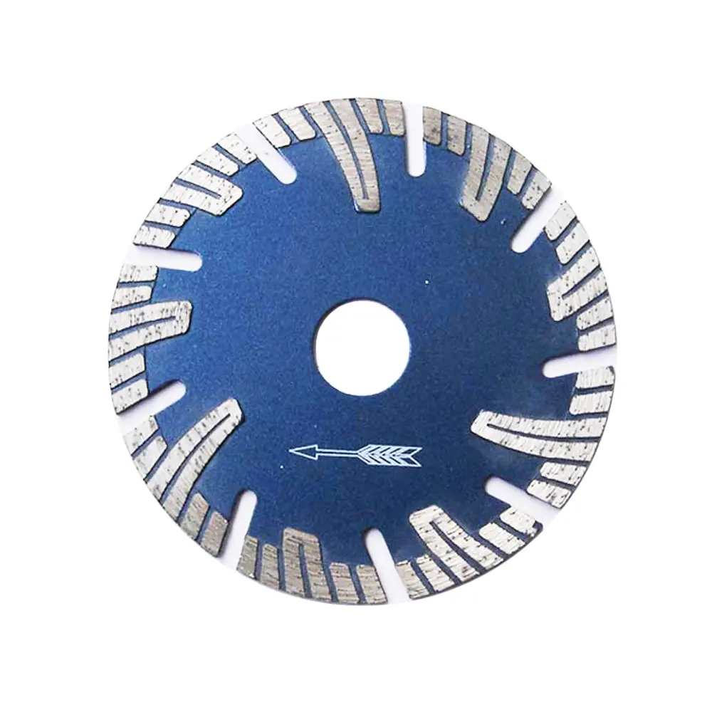 Dry Cutting Circular Diamond Saw Blades Segment Stone Marble Cutting Dressing Turbo Brazed Dual Cutting Nano Glass Concre