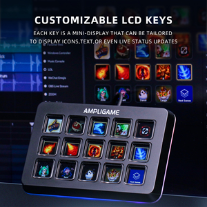 Fifine Ampligame Series D6 Tastatur RGB Studio Controller 15 Programmier bare LCD-Tasten Spiele konsole Anpassbarer Stream-Controller