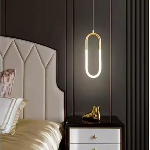 <strong>LED</strong> Modern Simple <strong>U</strong>-<strong>shaped</strong> Living Room Dining Room Bedroom USB Charging Pendant <strong>Lamp</strong>