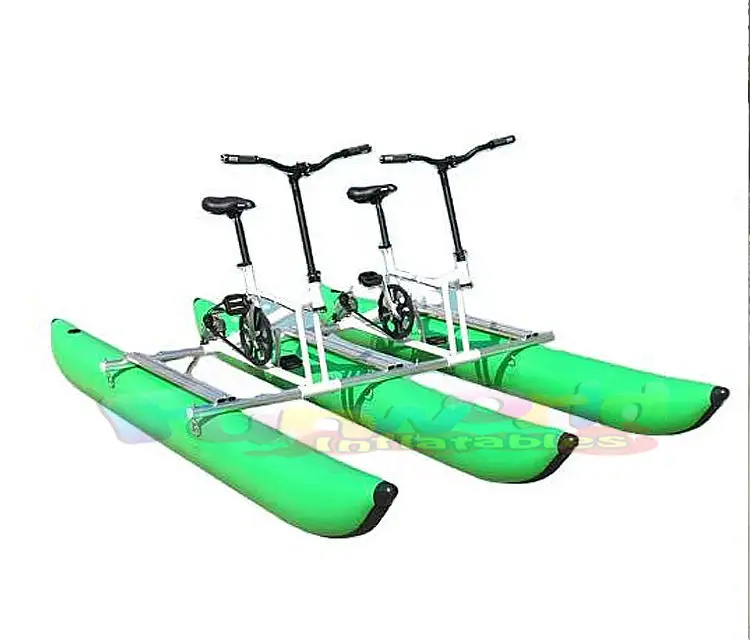 Sport pvc all'aperto festa gonfiabile mare ciclo di biciclette banana boat tubi acqua galleggiante bici